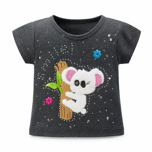 Blusa de Bebé Koala Bordado y Brillantes